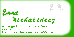 emma michalidesz business card